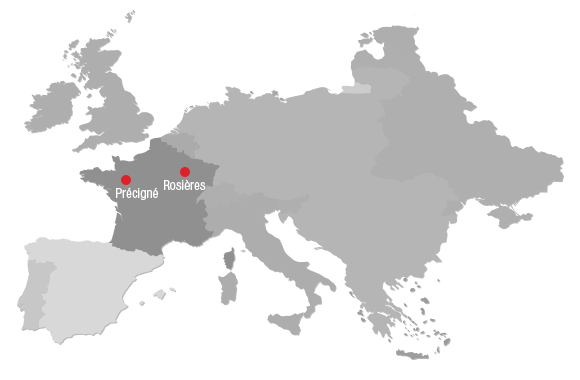 Technoplast Industries - Spécialité Thermoformage - Carte Europe