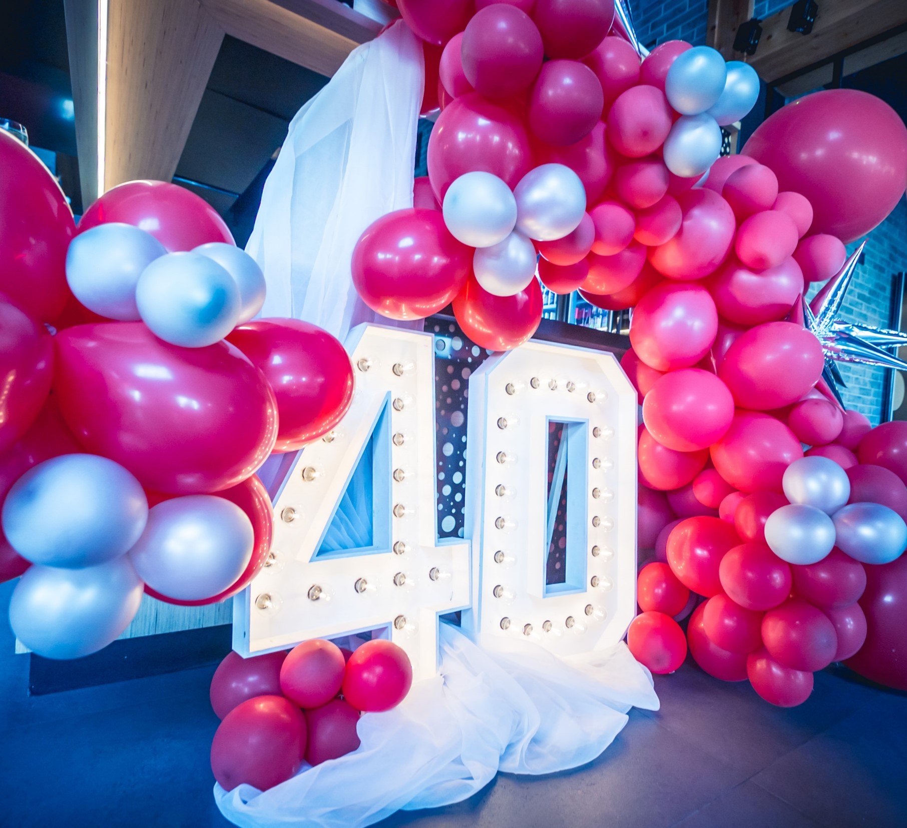 Décorations 40 Ans Rose Joyeux Anniversaire